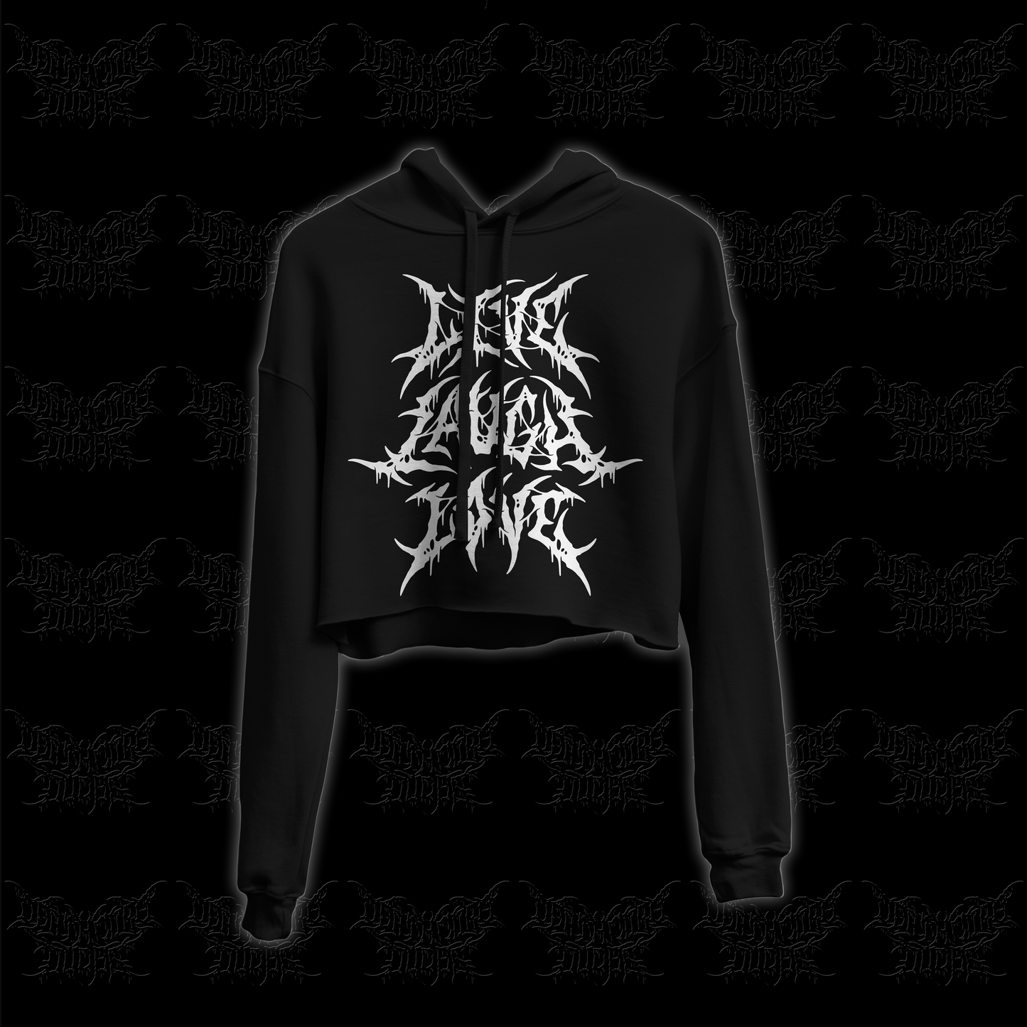 LIVE LAUGH LOVE Cropped Hoodie