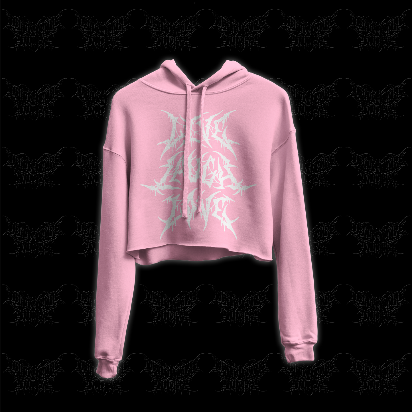 LIVE LAUGH LOVE Cropped Hoodie (Pink Variant) *PRE-ORDER*