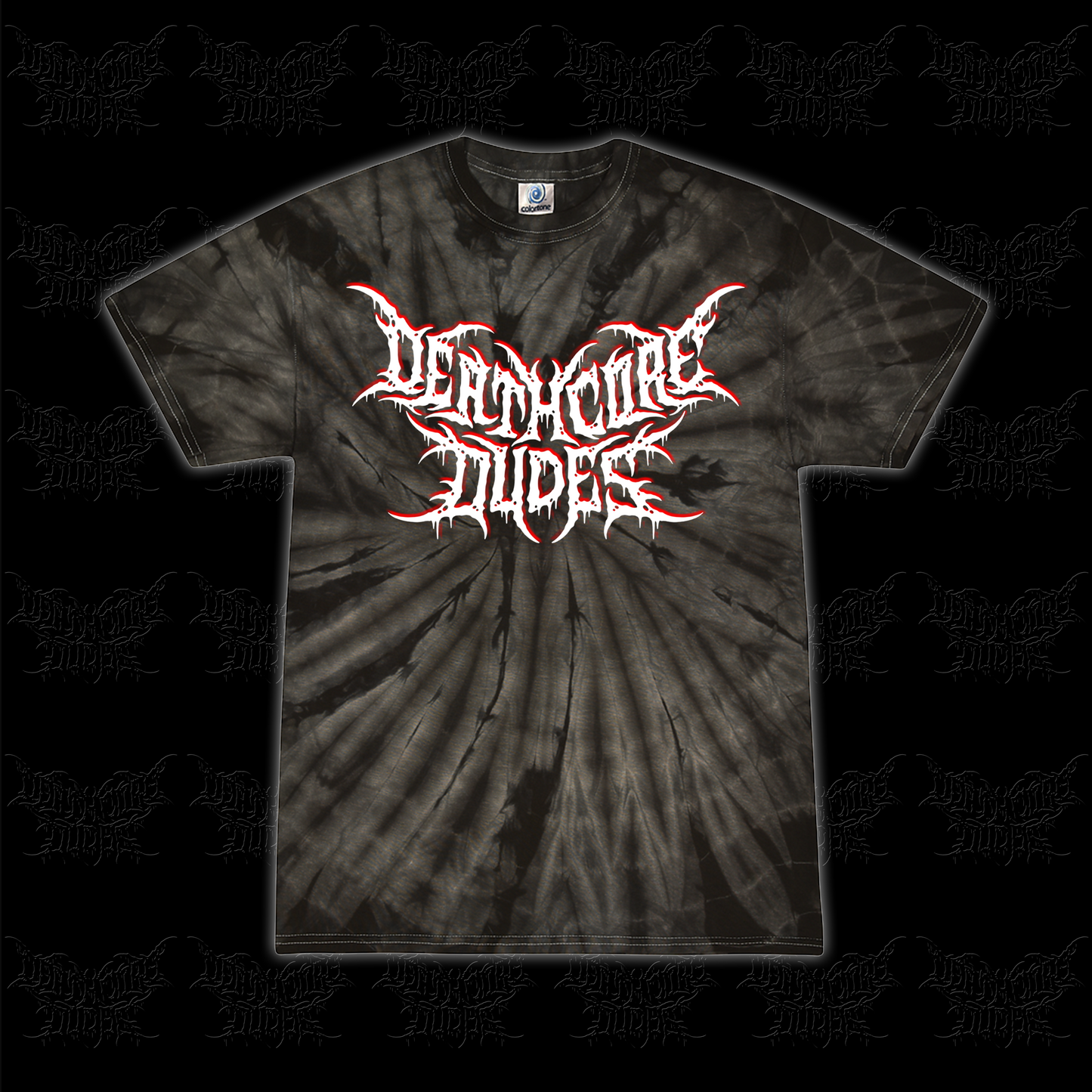 DEATHCORE DUDES T-Shirt (Black Spiral Dye)